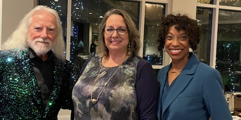 Legacy donors to the NVTC Foundation Kilberg Scholarship Fund, Beth Wadle and Jim Leblanc, celebrate the Fund's launch with President and CEO, Renée Byng Yancey Beth Wadle and Jim Leblanc
